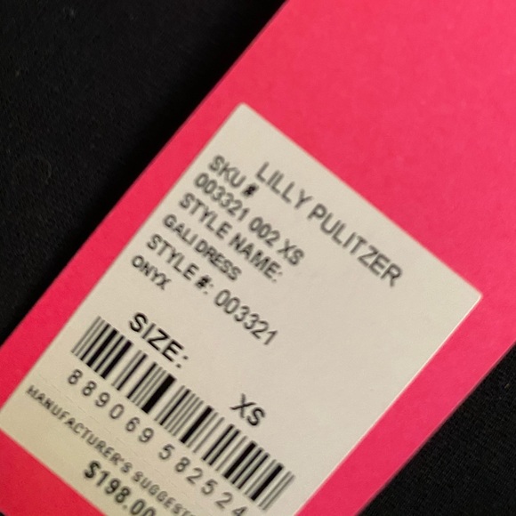 NWT Lilly Pulitzer Gali Dress Onyx Black XS - Picture 6 of 6